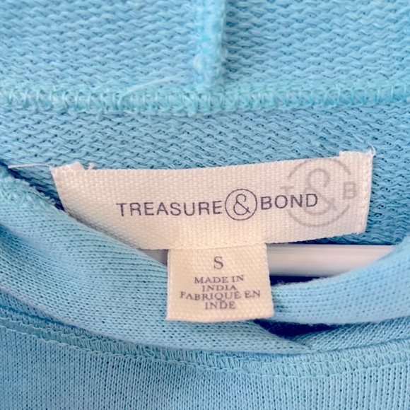 Baby blue Treasure & Bond hoodie size S - Picture 3 of 5